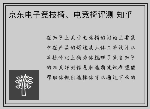京东电子竞技椅、电竞椅评测 知乎